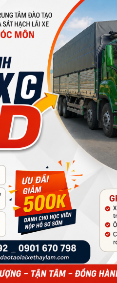 Nâng hạng GPLX C lên D