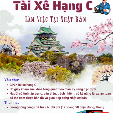 Tuyển Dụng Lái Xe Hạng C Làm Việc Tại Nhật Bản