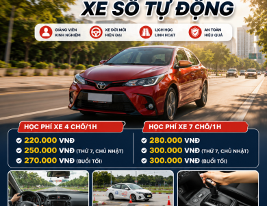 Bổ túc tay lái mới sau GPLX hạng B số tự động