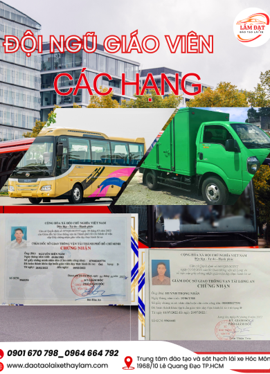 Chứng nhận giáo viên đào tạo các hạng tại Lâm Đạt