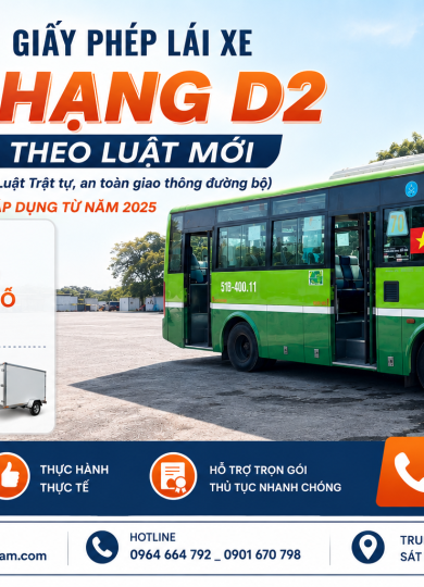 Xe tập lái hạng D2 tại đào tạo lái xe Lâm Đạt