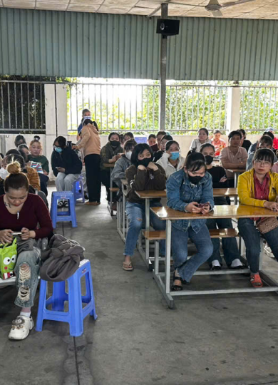 Hình ảnh học viên tập trung dự thi