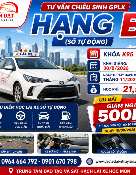 Khóa Học GPLX B Số Tự Động