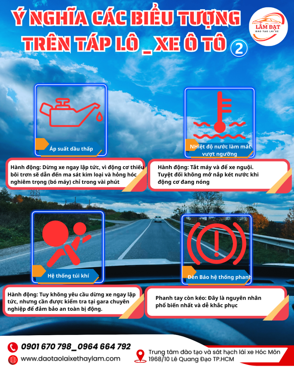 Biểu tượng màu đỏ trên Tap lo ô tô