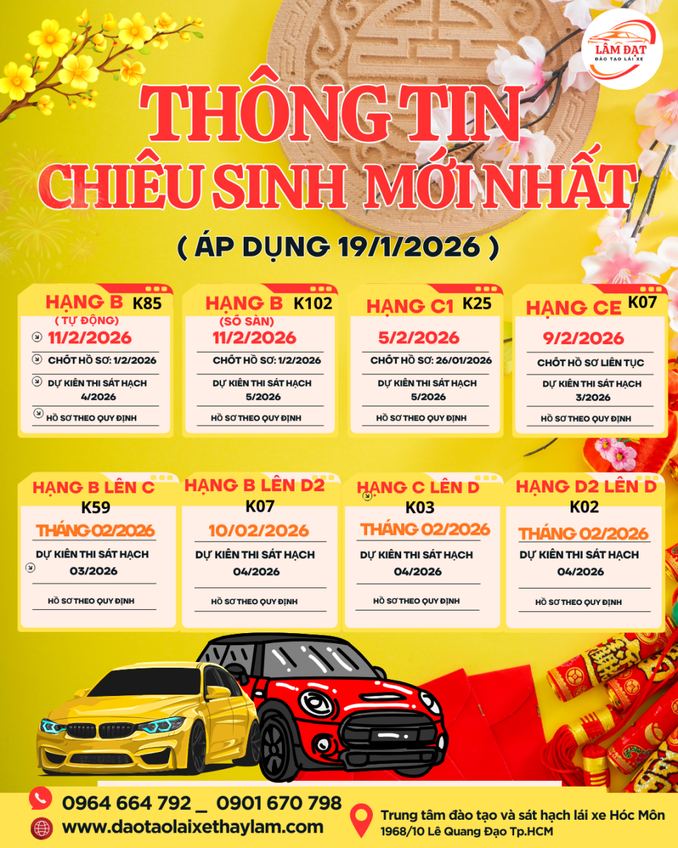 Chiêu sinh khóa mới nhất 2026
